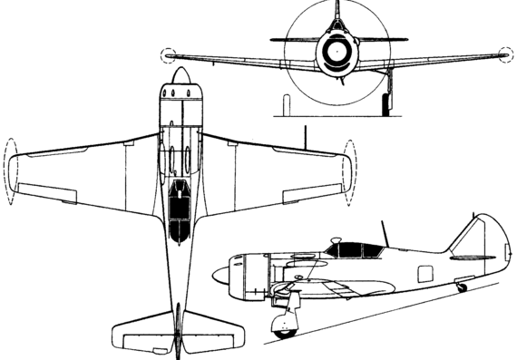 Самолет Лавочкин La-11 (Russia) (1947) - чертежи, габариты, рисунки
