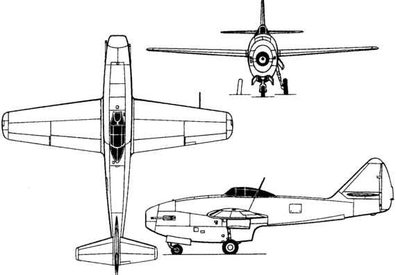 Самолет Лавочкин La-152 (Russia) (1946) - чертежи, габариты, рисунки