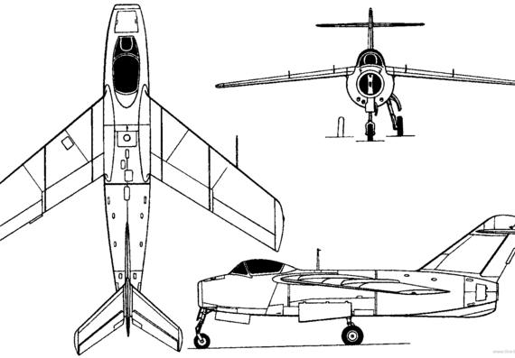 Самолет Лавочкин La-15 (Russia) (1948) - чертежи, габариты, рисунки