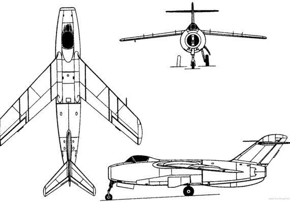 Самолет Лавочкин La-176 (Russia) (1948) - чертежи, габариты, рисунки