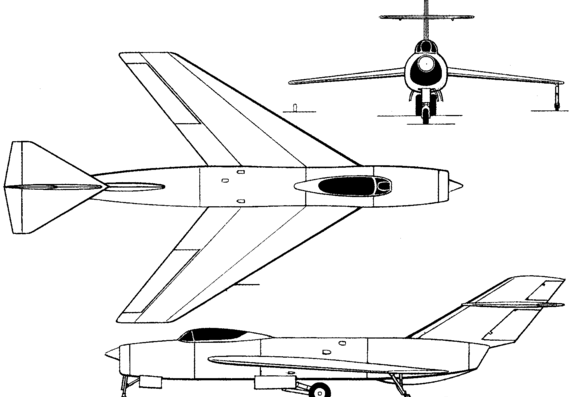 Самолет Лавочкин La-190 (Russia) (1951) - чертежи, габариты, рисунки