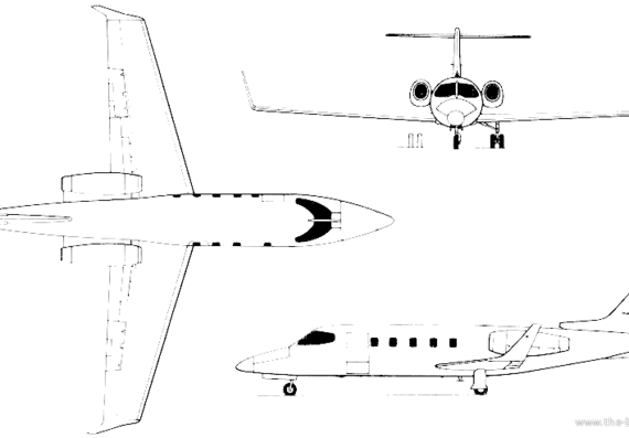 Самолет Learjet 28-29 Longhorn - чертежи, габариты, рисунки