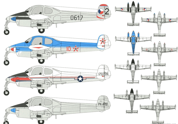 Aircraft Let L-200A Morava - drawings, dimensions, figures