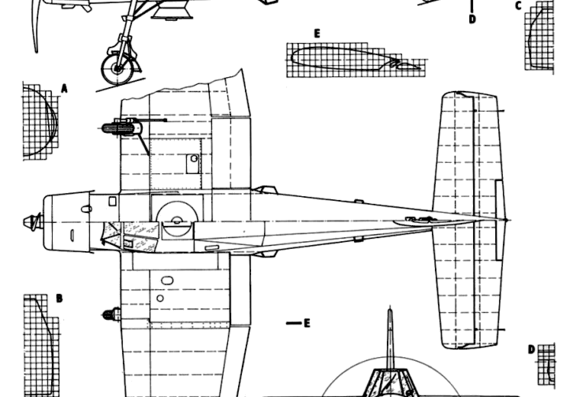 Самолет Letov Z-37 Cmelak - чертежи, габариты, рисунки