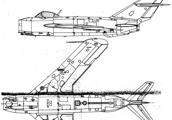Самолет LiM-5P - чертежи, габариты, рисунки