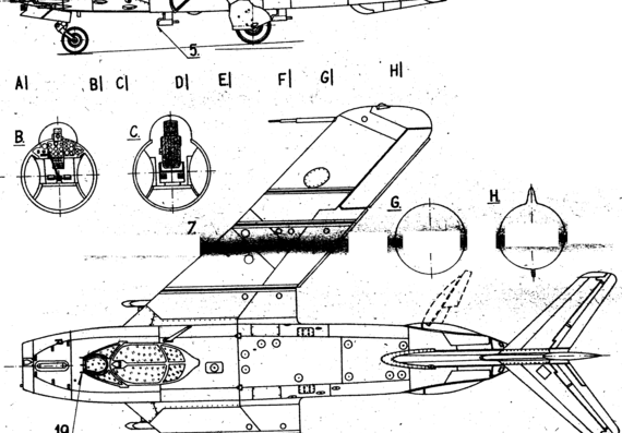 Самолет LiM-6bis - чертежи, габариты, рисунки