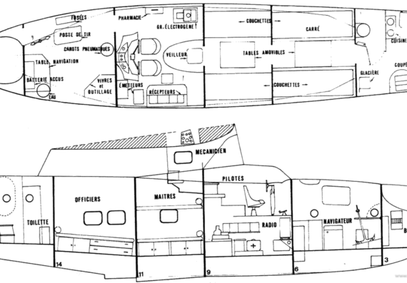 Самолет Liore et Olivier H.470 - чертежи, габариты, рисунки
