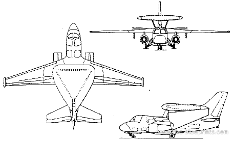 Lockheed-Vought S-3 Viking aircraft - drawings, dimensions, figures