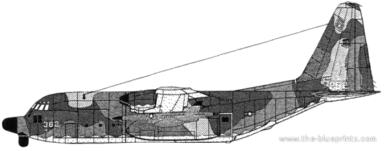 Lockheed C-130A Hercules aircraft - drawings, dimensions, figures