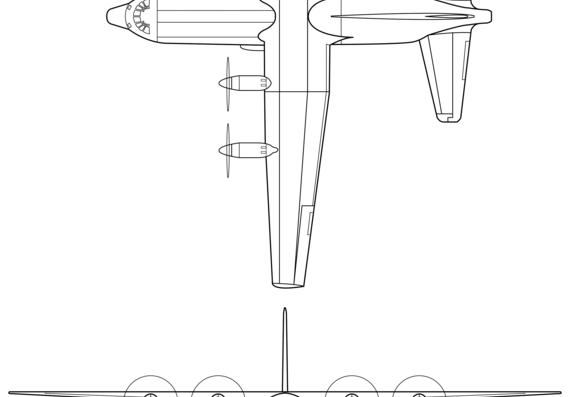 Lockheed C-130B Hercules aircraft - drawings, dimensions, figures