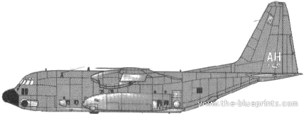 Самолет Lockheed C-130K Hercules - чертежи, габариты, рисунки