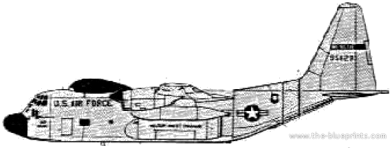 Самолет Lockheed C-130 Hercules L-100-20 - чертежи, габариты, рисунки