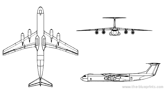 Самолет Lockheed C-141B Starlifter - чертежи, габариты, рисунки