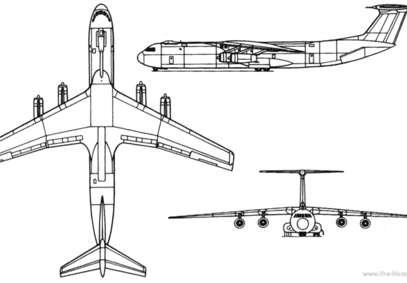 Самолет Lockheed C-141 Starlifter - чертежи, габариты, рисунки