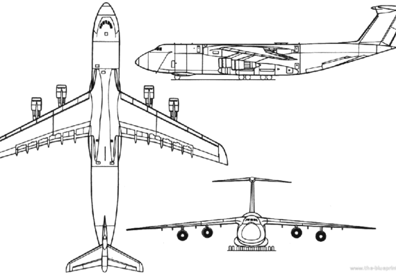 Самолет Lockheed C-5B - чертежи, габариты, рисунки