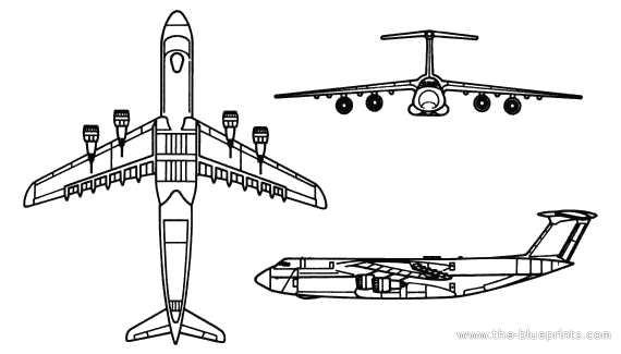 Самолет Lockheed C-5 Galaxy - чертежи, габариты, рисунки