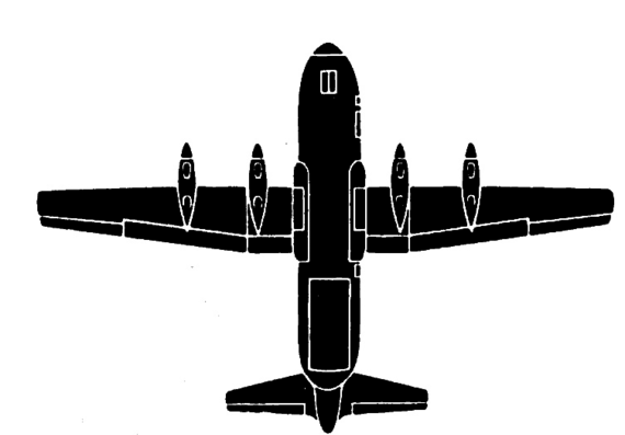 Самолет Lockheed C130 Hercules - чертежи, габариты, рисунки