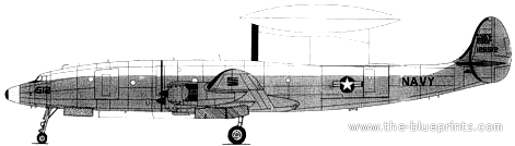 Самолет Lockheed EC-121L - чертежи, габариты, рисунки