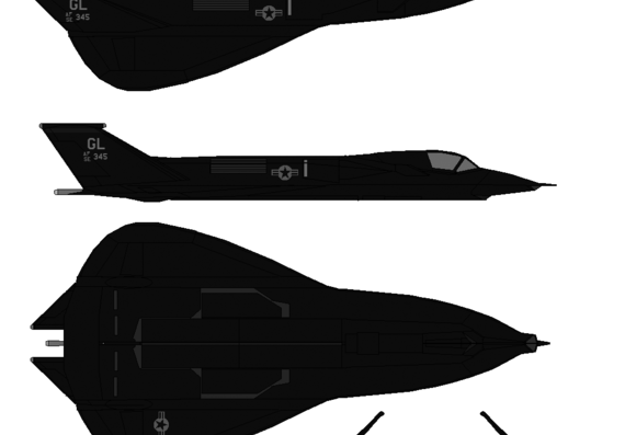Самолет Lockheed F-19 Stealth Fighter - чертежи, габариты, рисунки