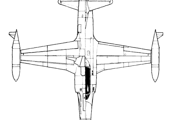 Самолет Lockheed F-94B Starfire - чертежи, габариты, рисунки