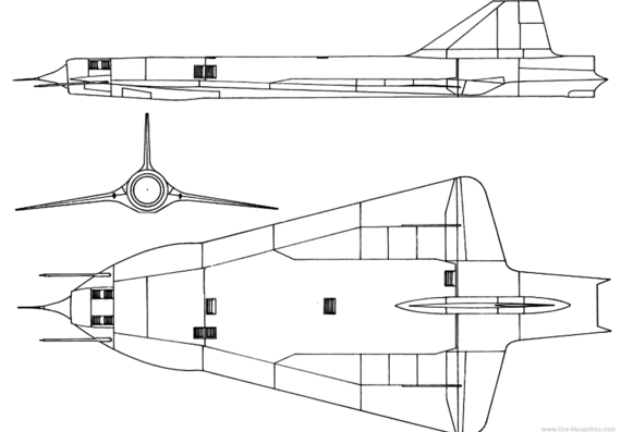 Самолет Lockheed GTD-21 - чертежи, габариты, рисунки