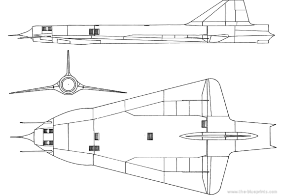 Самолет Lockheed GTD-54 - чертежи, габариты, рисунки