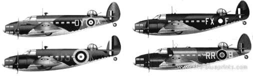 Самолет Lockheed Hudson Mk.IV - чертежи, габариты, рисунки