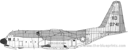 Самолет Lockheed LC-130R Hercules - чертежи, габариты, рисунки