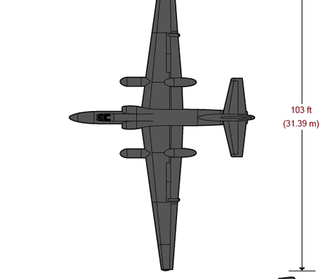 Самолет Lockheed Martin U-2S - чертежи, габариты, рисунки