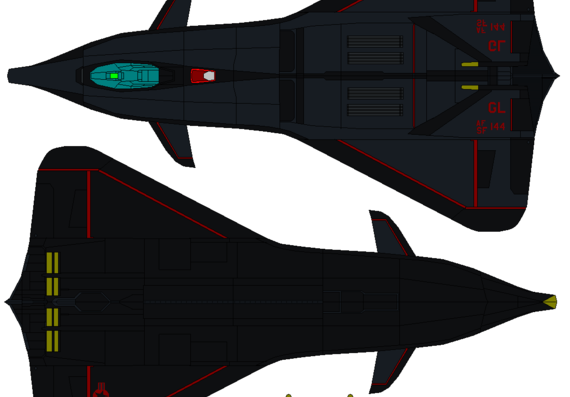 Самолет Lockheed Martin XF-19 Knight - чертежи, габариты, рисунки