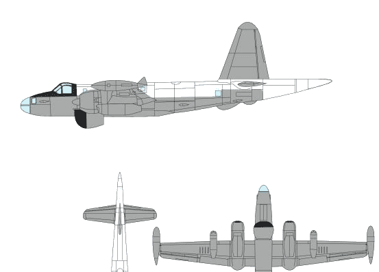 Самолет Lockheed P-2H Neptune - чертежи, габариты, рисунки