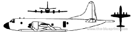 Самолет Lockheed P-3 Orion - чертежи, габариты, рисунки