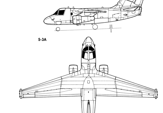 Lockheed S-3 Viking aircraft - drawings, dimensions, figures