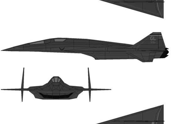Самолет Lockheed SR-100 Aurora II - чертежи, габариты, рисунки