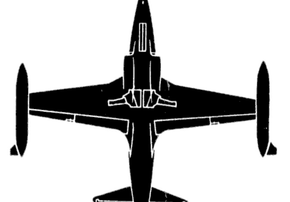 Самолет Lockheed T33 A Silverstar - чертежи, габариты, рисунки