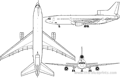 Самолет Lockheed Tristar C2 RAF - чертежи, габариты, рисунки