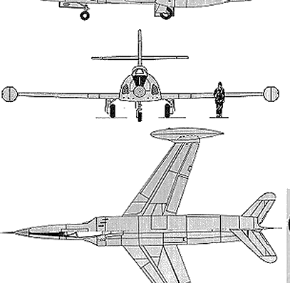Lockheed XF-90 aircraft - drawings, dimensions, figures