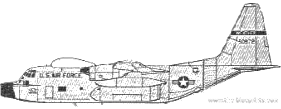 Самолет Lockheed YC-130A Hercules - чертежи, габариты, рисунки