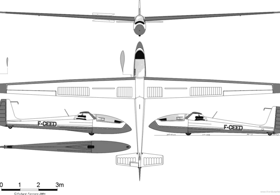 Самолет Loravia LCA 10 Topaze - чертежи, габариты, рисунки