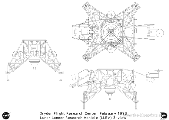 Lunar Lander aircraft - drawings, dimensions, figures