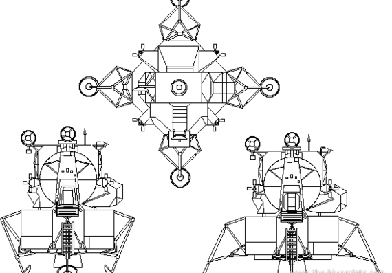Lunar Module aircraft - drawings, dimensions, figures