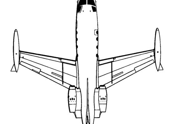 Самолет MBB HFB 320 Hansa (Germany) (1964) - чертежи, габариты, рисунки