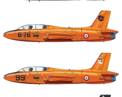 Macchi MB-326 aircraft - drawings, dimensions, figures