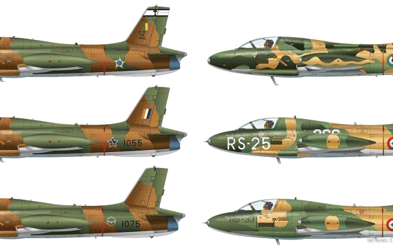 Macchi MB-326K Impala aircraft - drawings, dimensions, figures