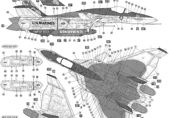 Самолет Macross VF-22S - чертежи, габариты, рисунки