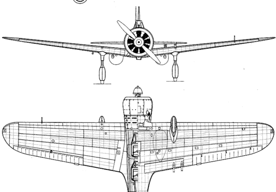 Самолет Mansyu Ki-79 - чертежи, габариты, рисунки