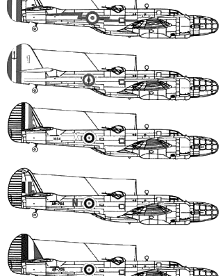 Martin 167 Maryland aircraft - drawings, dimensions, figures