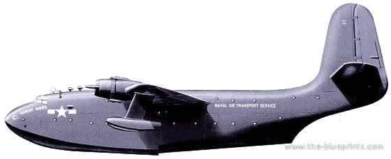 Самолет Martin JRM-1 MARS - чертежи, габариты, рисунки