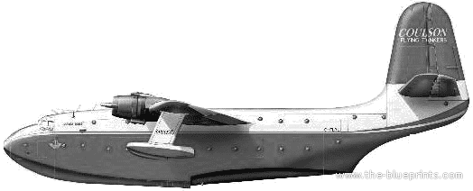 Самолет Martin Mars JRM-3 - чертежи, габариты, рисунки