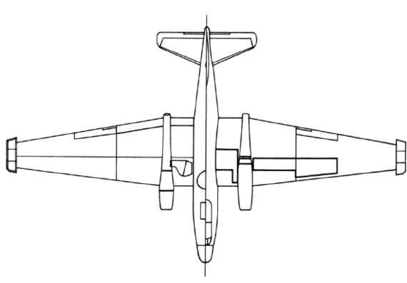 Самолет Martin RB-57D (USA) (1956) - чертежи, габариты, рисунки